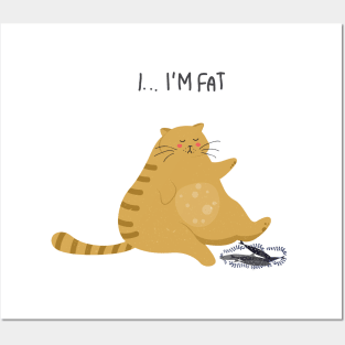 Funny fat cat Posters and Art